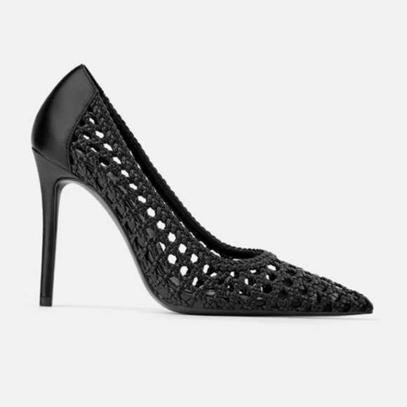 SALE 11/22 ONLY⚡️NWT Zara Black Braided Heels - Picture 2 of 5